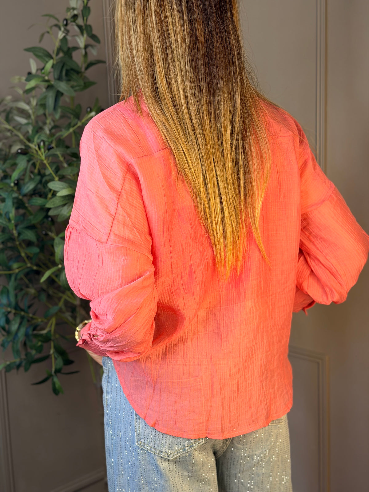 Peach blouse