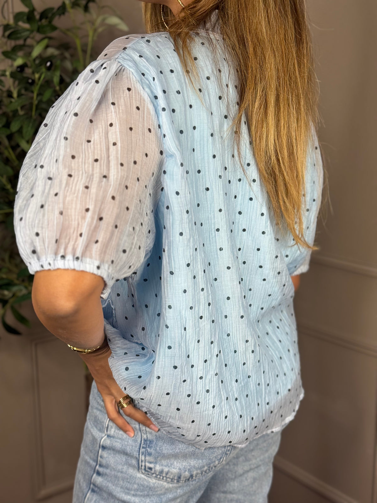 Polka dot blouse