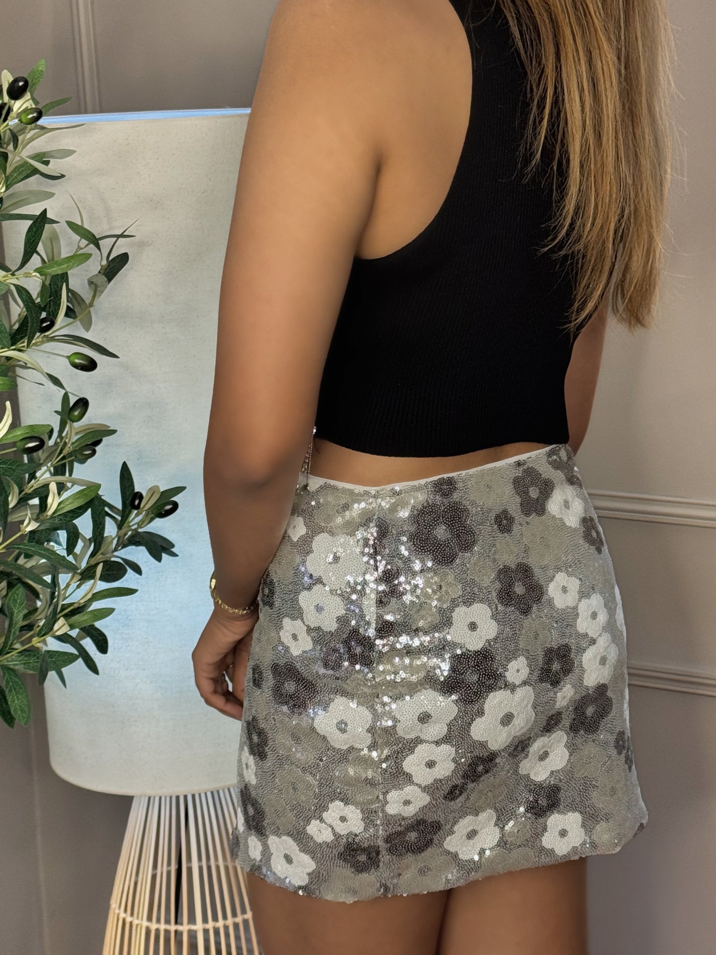 SET (Rhinestone top and sequin skirt)