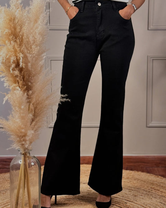 Black flare jeans