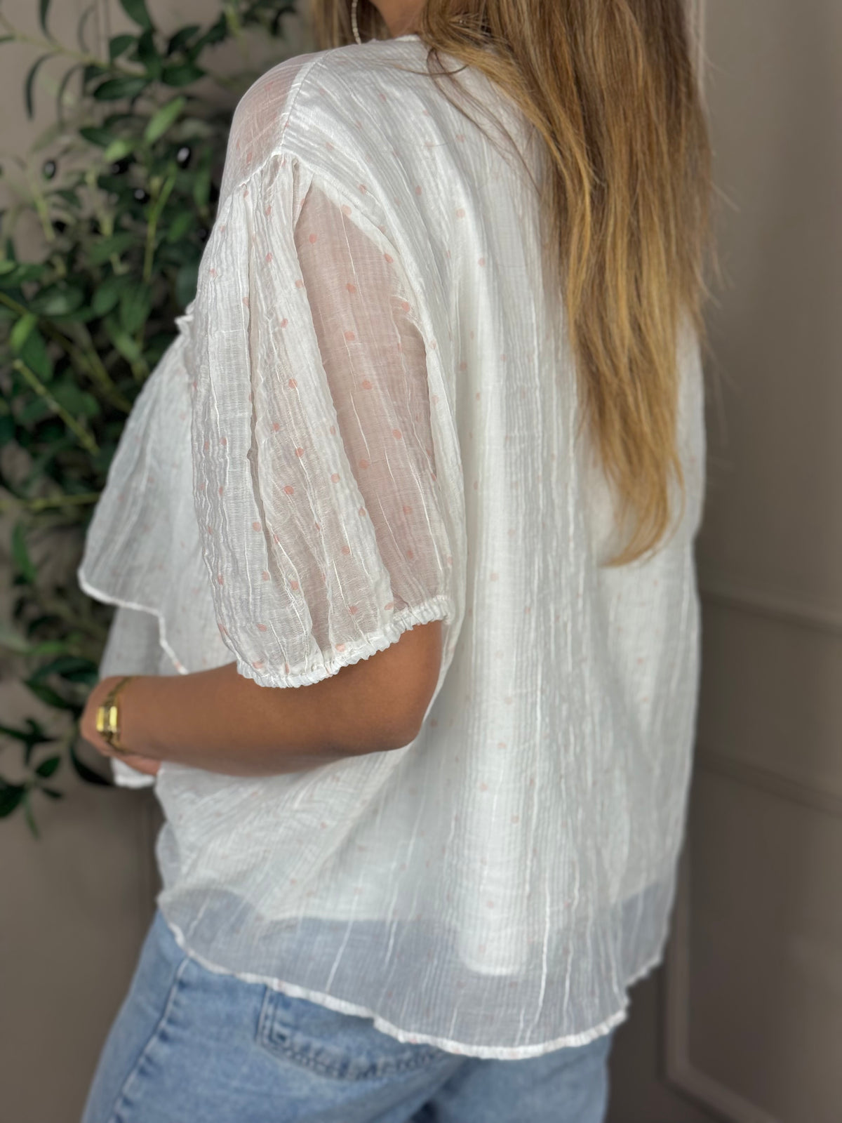 Polka dot blouse