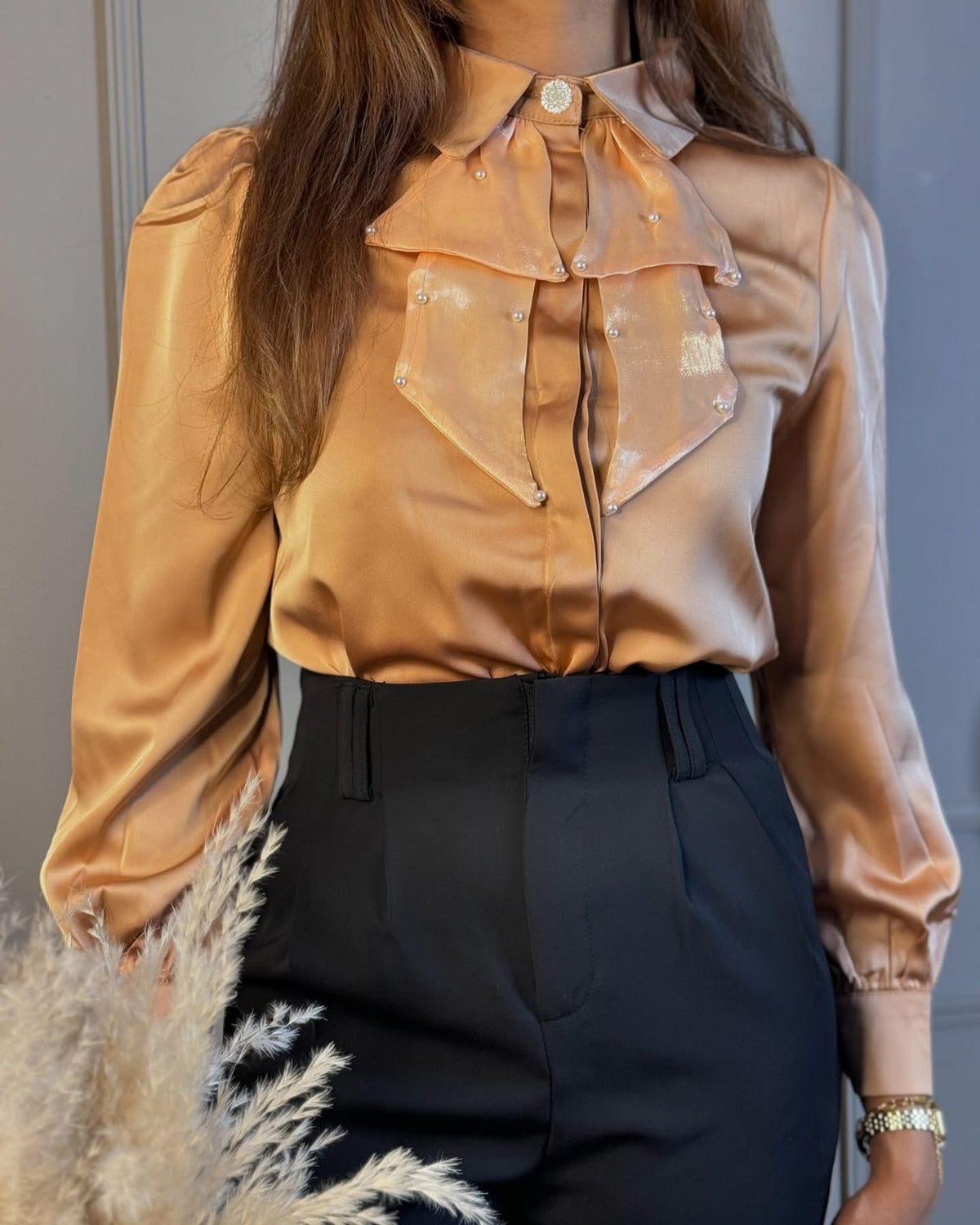 Mabel satin blouse