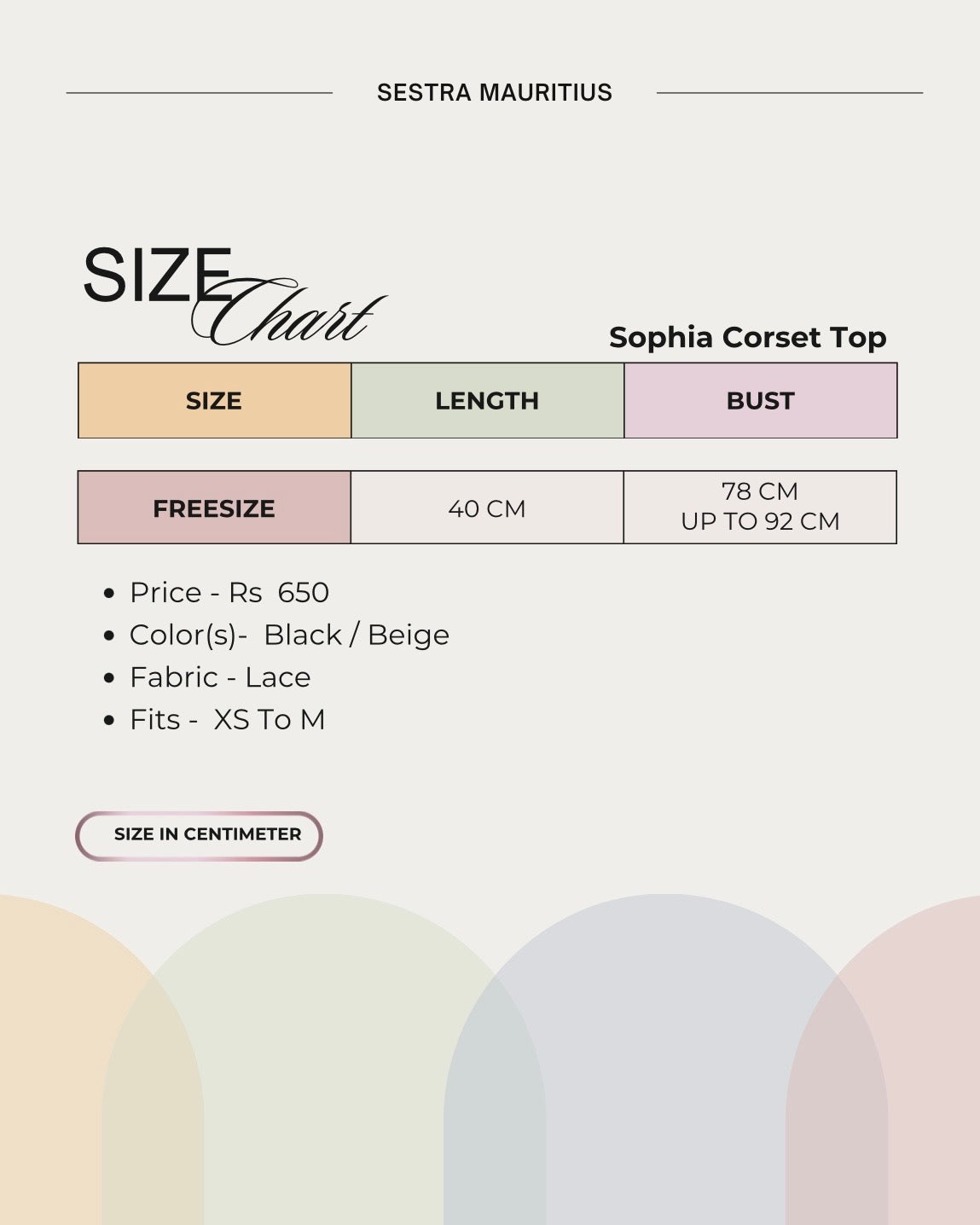 Sophia corset top
