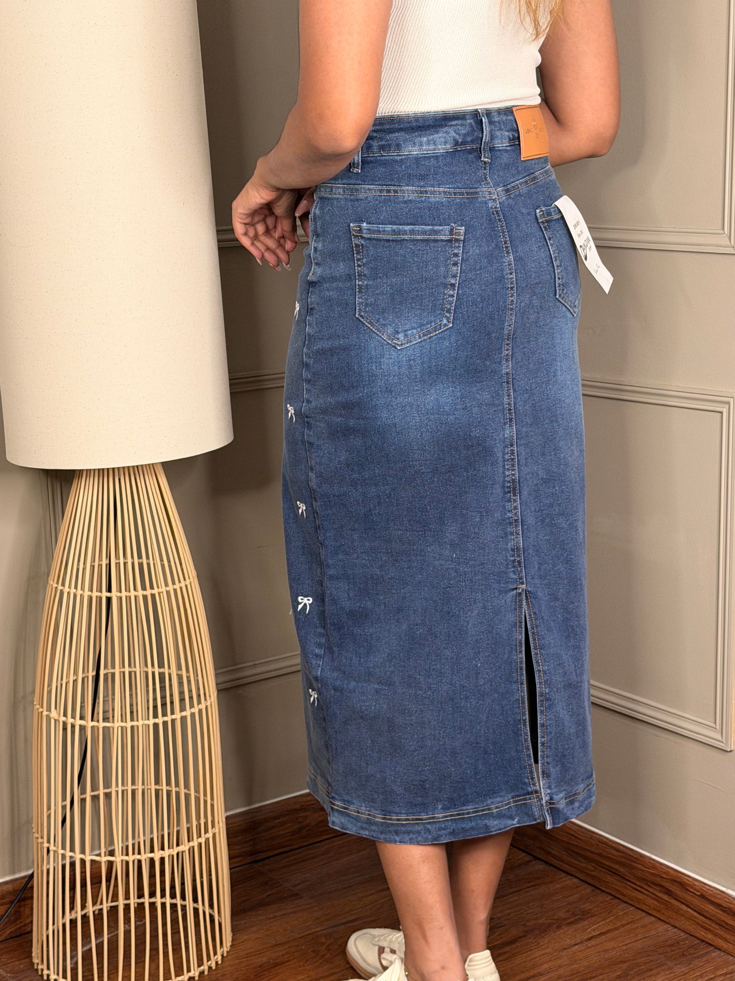 Bow Belle Denim skirt