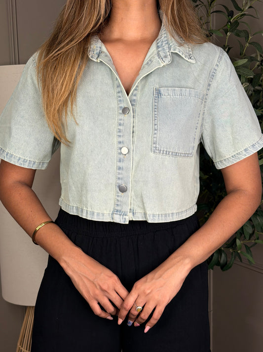 Denim crop top