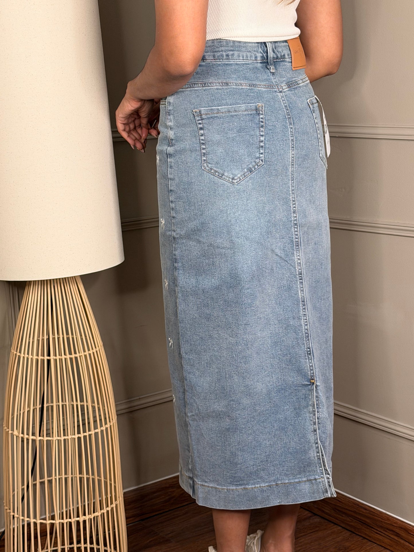 Bow Belle Denim skirt