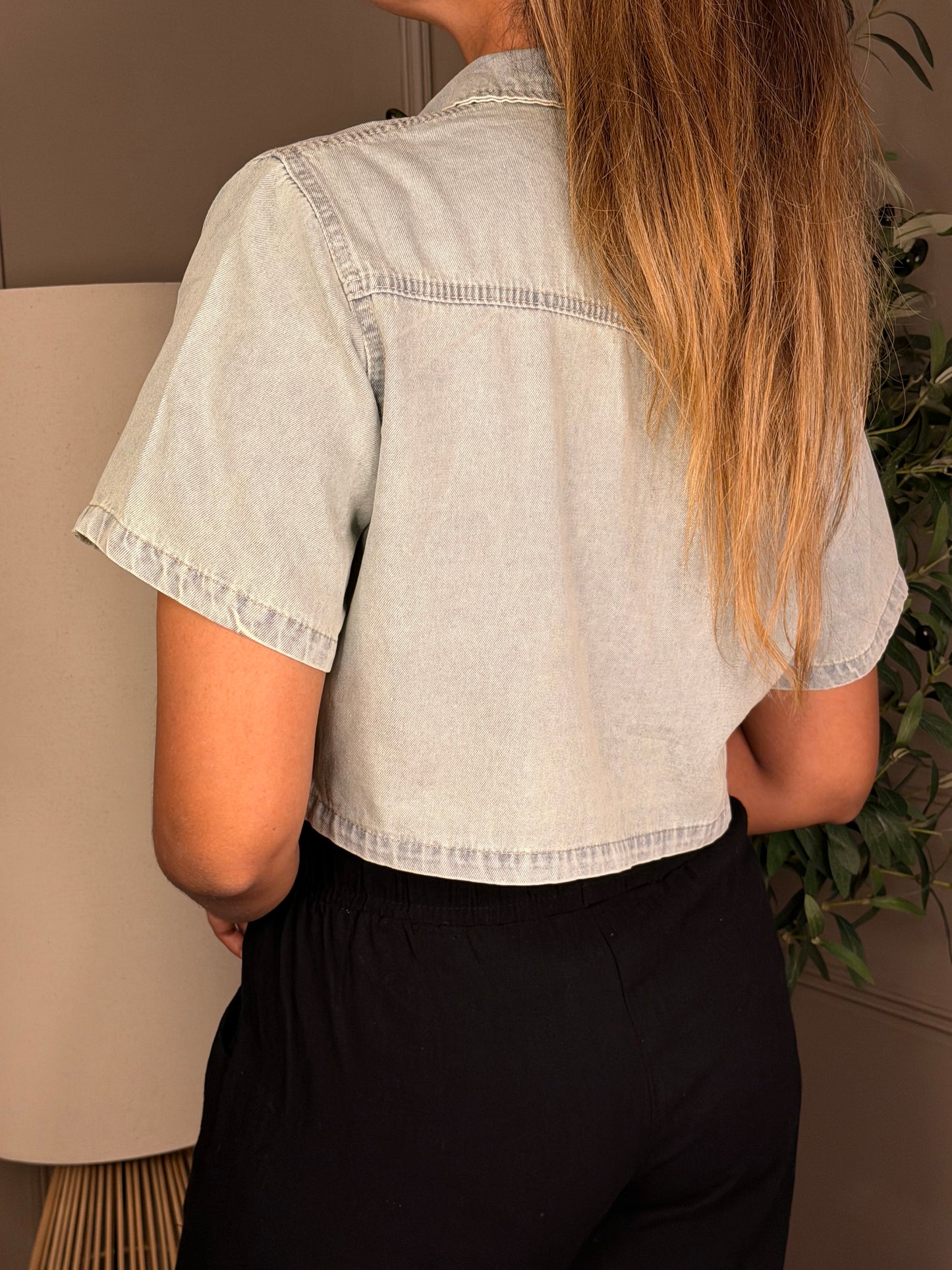 Denim crop top
