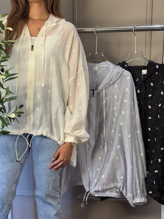 Oversized bow jacket