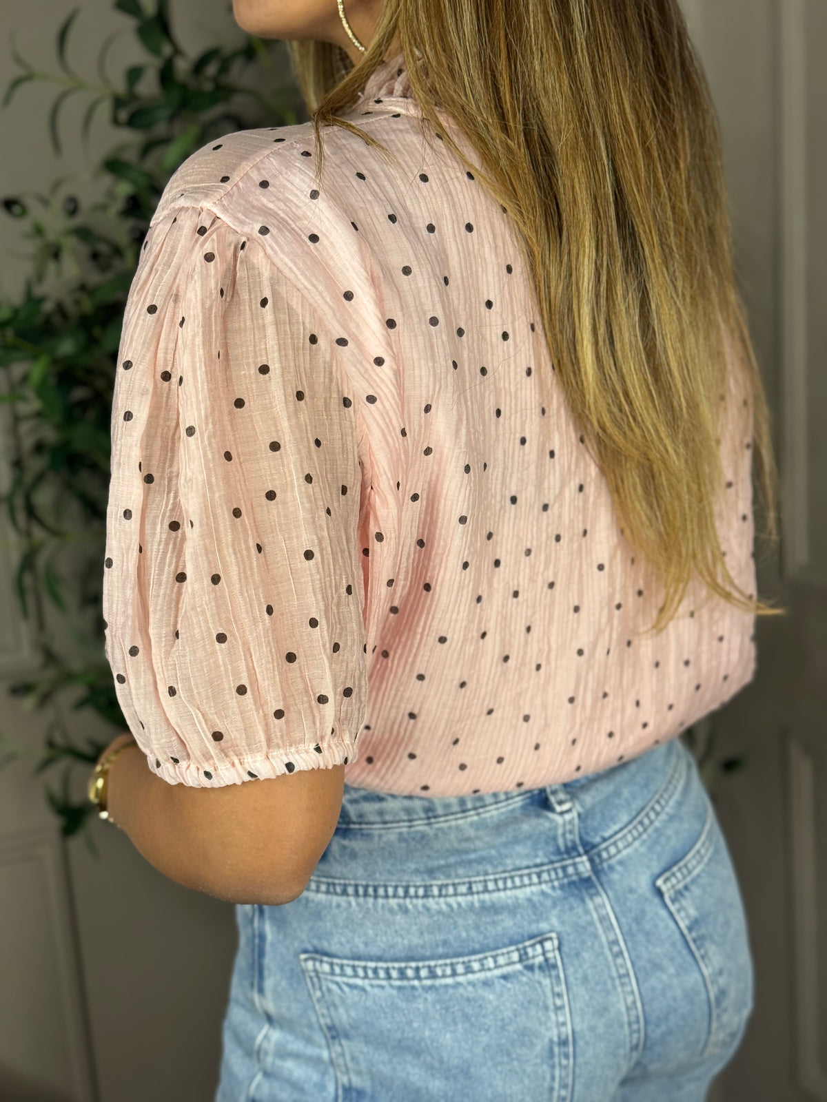 Polka dot blouse