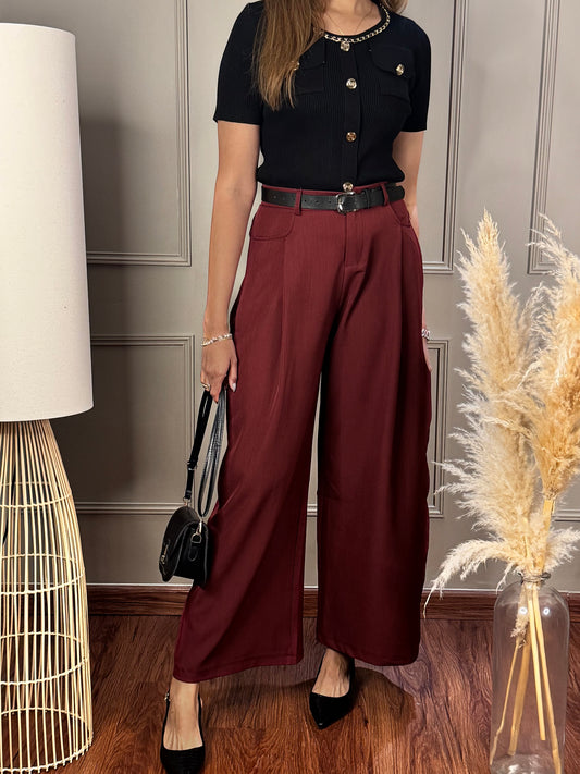 Burgundy Livia pants