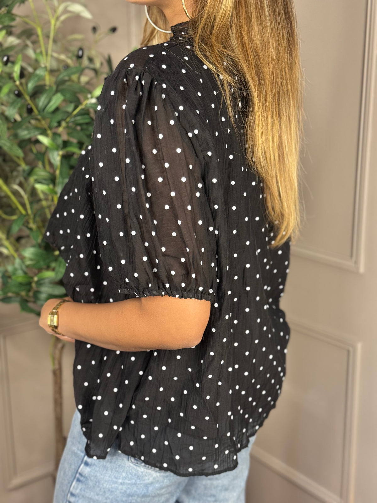 Polka dot blouse