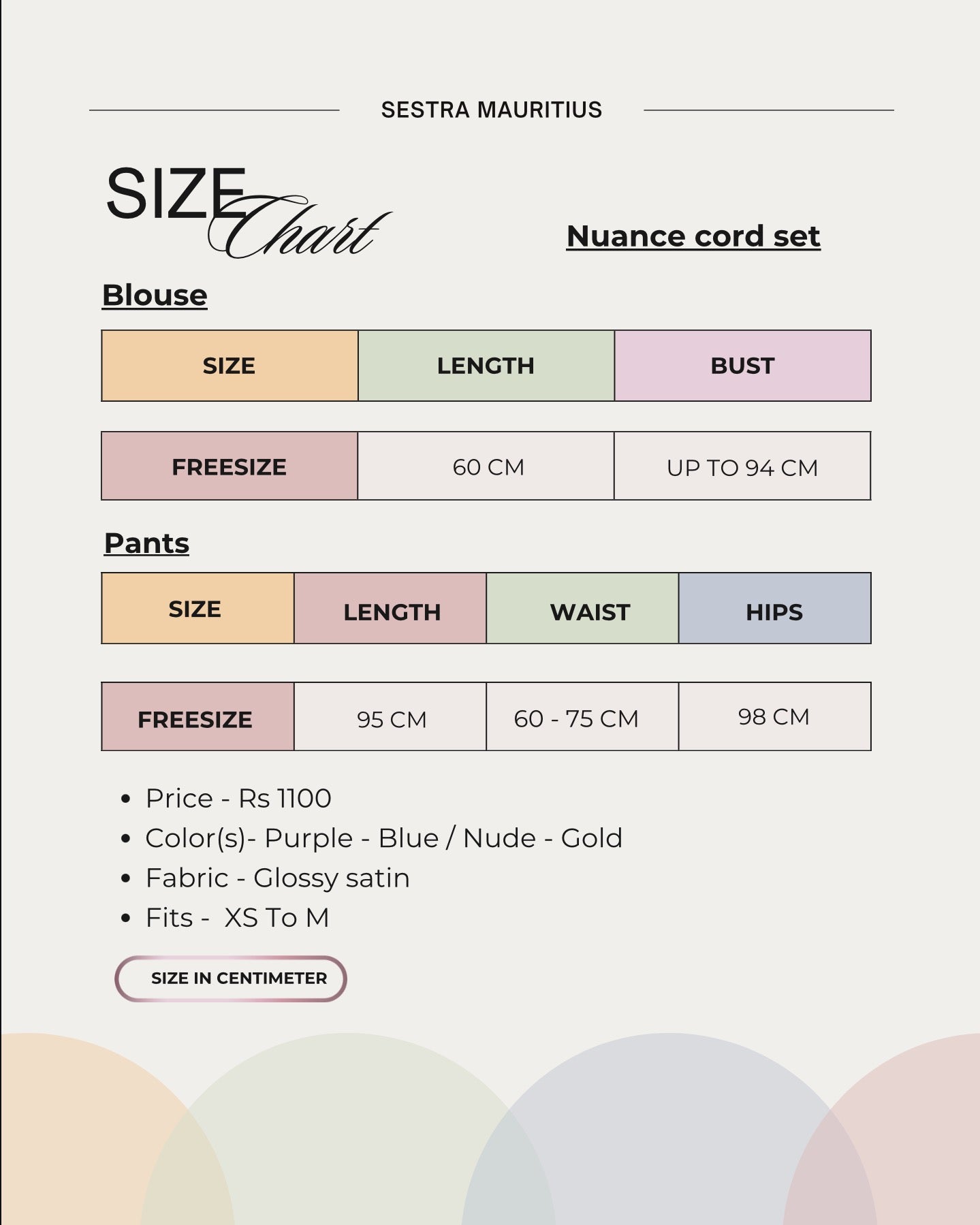 Nuance cord set