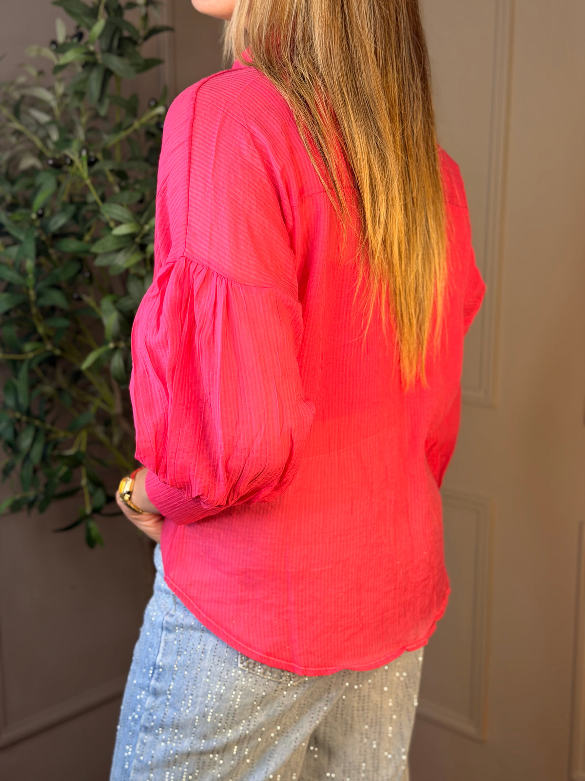 Peach blouse
