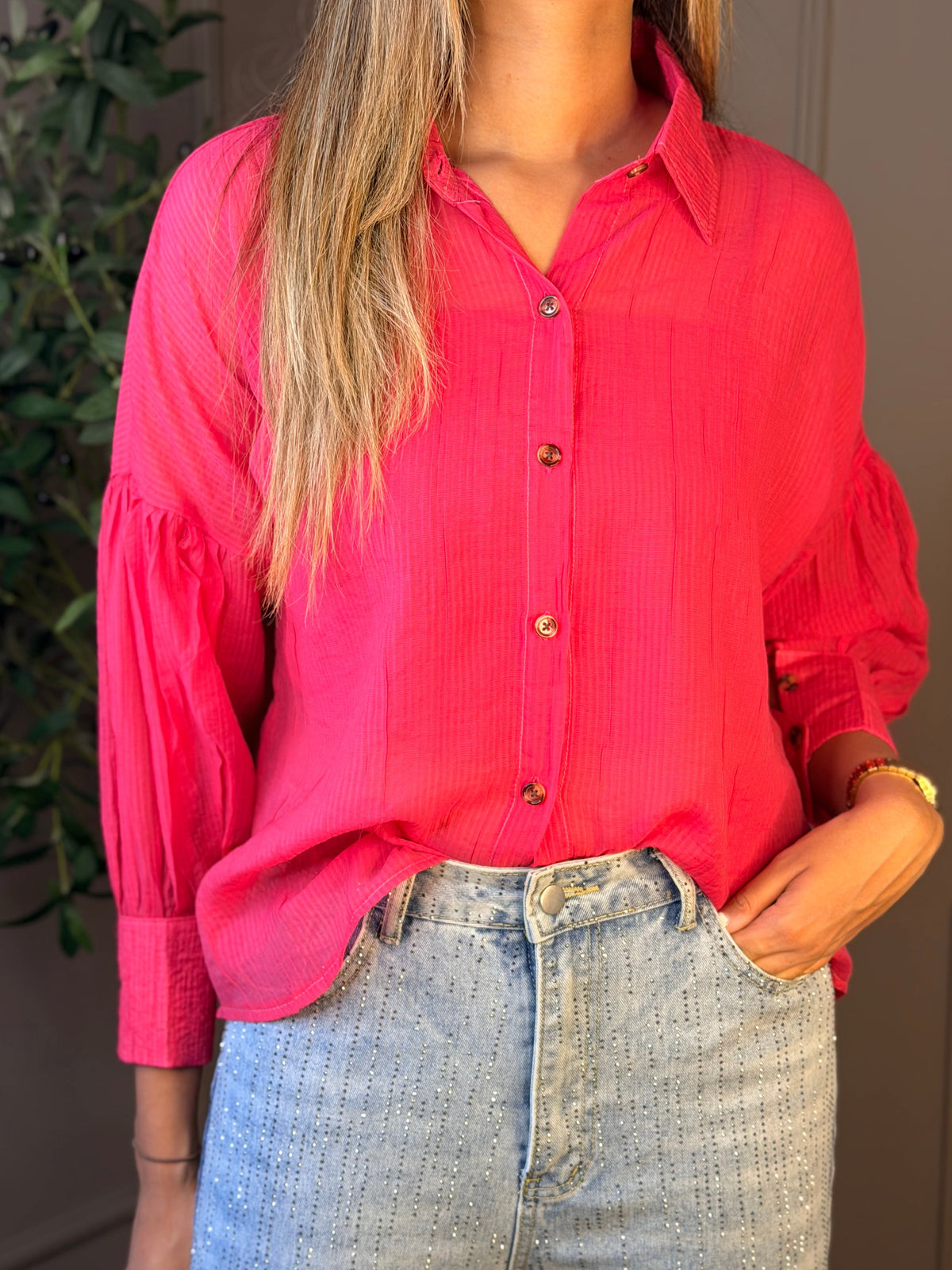 Peach blouse